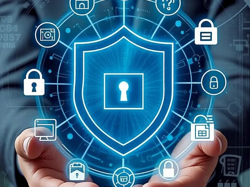 Biểu tượng bảo mật mạng và máy chủ